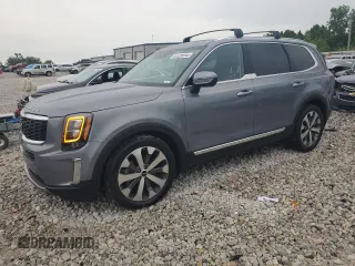 2022 Kia Telluride EX with VIN 5XYP3DHC5NG316698, listed as a Copart auction lot 61239945 with 21,471 mi miles and Salvage title. Bid and sale history available at DreamBid. Image 1.