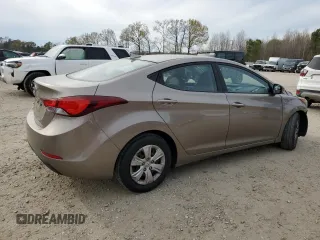 2016 Hyundai Elantra SE with VIN 5NPDH4AE7GH672100, listed as a Copart auction lot 50680505 with 107,445 mi miles and Salvage Title. Bid and sale history available at carsss.com. Image 3.
