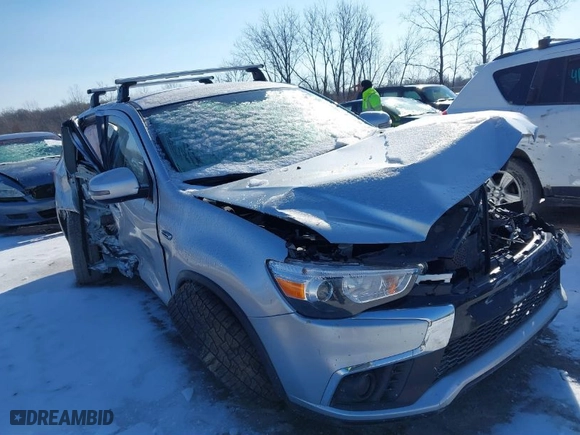 2018 Mitsubishi Outlander Sport ES 2.0 with VIN JA4AP3AU7JZ001379, listed as a IAAI auction lot 41534349 with 52,830 mi miles. Bid and sale history available at carsss.com. Image 1.