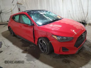 2019 Hyundai Veloster Turbo R-Spec with VIN KMHTH6AB8KU013806, listed as a Copart auction lot 67036063 with 15,599 mi miles. Bid and sale history available at carsss.com. Image 4.