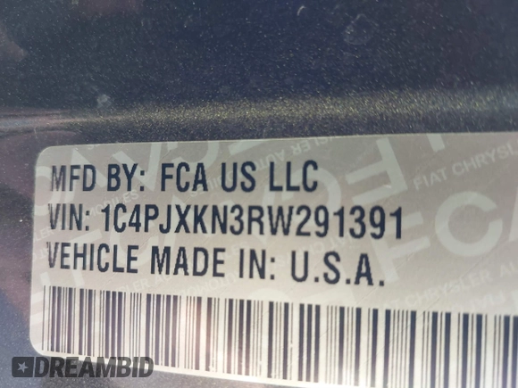 2024 Jeep Wrangler Sport with VIN 1C4PJXKN3RW291391, listed as a IAAI auction lot 41611728 with 17,155 mi miles and . Bid and sale history available at DreamBid. Image 9.