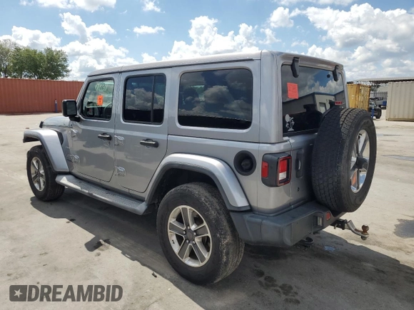 2018 Jeep Wrangler Unlimited Sahara z VIN 1C4HJXEG7JW115319, wystawiony jako Copart lot #56717765 z przebiegiem 53 633 mil mil oraz Szkoda całkowita • Salvage title. Historia ofert i sprzedaży dostępna na DreamBid. Obrazek 2.