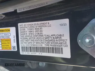 2024 Honda Accord Touring z VIN 1HGCY2F86RA010166, wystawiony jako Copart lot #54626525 z przebiegiem 43 472 mil mil oraz Szkoda całkowita • Salvage title. Historia ofert i sprzedaży dostępna na DreamBid. Obrazek 12.