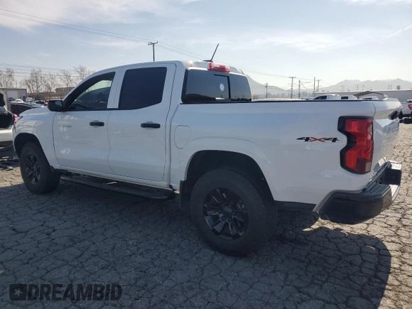 2023 Chevrolet Colorado 4WD Work Truck with VIN 1GCGTBEC9P1197906, listed as a Copart auction lot 45225455 with 45,087 mi miles and Salvage title. Bid and sale history available at DreamBid. Image 2.