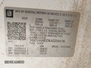 2018 Chevrolet Silverado 1500 LT with VIN 3GCUKREC9JG316576, listed as a IAAI auction lot 41830992 with 153,467 mi miles. Bid and sale history available at carsss.com. Image 9.