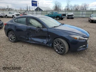2018 Mazda Mazda3 4-Door Grand Touring with VIN 3MZBN1W38JM190398, listed as a Copart auction lot 53164605 with 74,845 mi miles and Salvage Title. Bid and sale history available at carsss.com. Image 4.