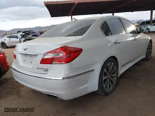 2013 Hyundai Genesis 5.0L R-Spec with VIN KMHGC4DH3DU227870, listed as a IAAI auction lot 41361110 with 104,753 mi miles. Bid and sale history available at carsss.com. Image 4.