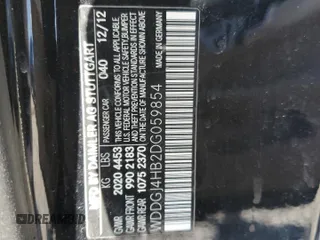 2013 Mercedes-Benz C 250 with VIN WDDGJ4HB2DG059854, listed as a Copart auction lot 61996345 with 109,119 mi miles and Clean title. Bid and sale history available at DreamBid. Image 12.