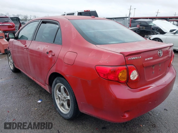 2009 Toyota Corolla with VIN 1NXBU40E09Z099663, listed as a IAAI auction lot 41069276 with 187,726 mi miles. Bid and sale history available at carsss.com. Image 3.