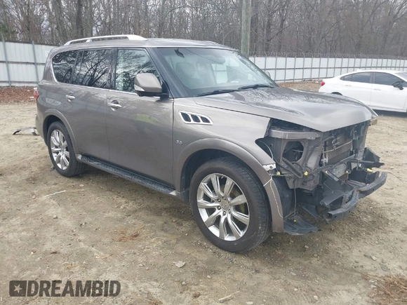 2014 Infiniti QX80 z VIN JN8AZ2NF0E9554505, wystawiony jako IAAI lot #41528486 z przebiegiem 146 311 mil mil oraz . Historia ofert i sprzedaży dostępna na DreamBid. Obrazek 1.