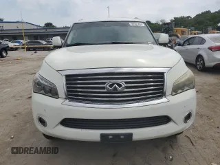 2011 Infiniti QX56 7-passenger with VIN JN8AZ2NF9B9501099, listed as a Copart auction lot 59562454 with 233,081 mi miles and Salvage Title. Bid and sale history available at carsss.com. Image 5.