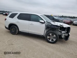 2025 Honda Pilot EX-L with VIN 5FNYG2H44SB003828, listed as a Copart auction lot 45298805 with 5,577 mi miles and Salvage Title. Bid and sale history available at carsss.com. Image 4.