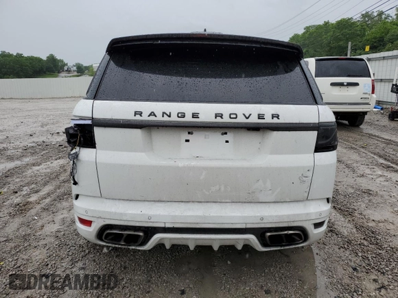 2020 Land Rover Range Rover Sport SVR with VIN SALWZ2RE5LA723022, listed as a Copart auction lot 68786574 with 0 mi miles and Non Repairable. Bid and sale history available at carsss.com. Image 6.