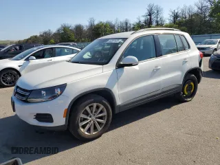 2017 Volkswagen Tiguan S with VIN WVGBV7AX9HK050258, listed as a Copart auction lot 62087425 with 49,576 mi miles and Salvage title. Bid and sale history available at DreamBid. Image 1.