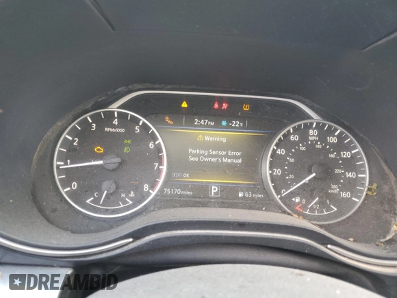 2017 Nissan Maxima S with VIN 1N4AA6AP3HC415894, listed as a Copart auction lot 79550064 with 75,170 mi miles and Salvage Title. Bid and sale history available at DreamBid. Image 9.