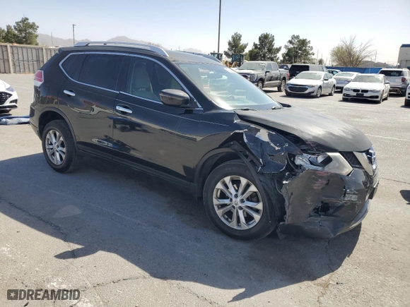 2016 Nissan Rogue SV with VIN KNMAT2MV1GP691117, listed as a Copart auction lot 47283845 with 106,129 mi miles and Salvage Title. Bid and sale history available at carsss.com. Image 4.