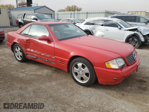 1999 Mercedes-Benz SL-Class with VIN WDBFA68F9XF186324, listed as a Copart auction lot 78376164 with 121,311 mi miles and Salvage Title. Bid and sale history available at carsss.com. Image 4.