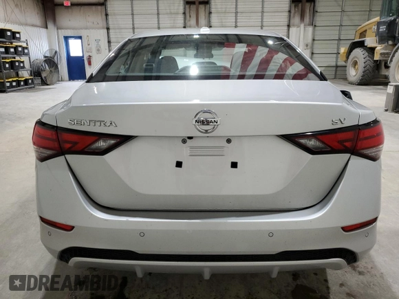 2022 Nissan Sentra SV with VIN 3N1AB8CV9NY290274, listed as a Copart auction lot 50655435 with 53,060 mi miles and Salvage Title. Bid and sale history available at DreamBid. Image 6.