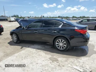 2014 Infiniti Q50 Premium with VIN JN1BV7AP1EM688303, listed as a Copart auction lot 60637845 with 160,017 mi miles and Salvage title. Bid and sale history available at DreamBid. Image 2.