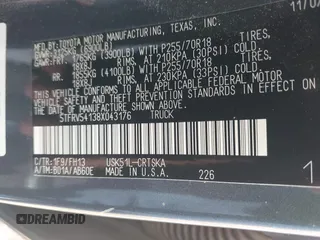 2008 Toyota Tundra z VIN 5TFRV54138X043176, wystawiony jako IAAI lot #42168679 z przebiegiem 87 120 mil mil oraz . Historia ofert i sprzedaży dostępna na DreamBid. Obrazek 9.