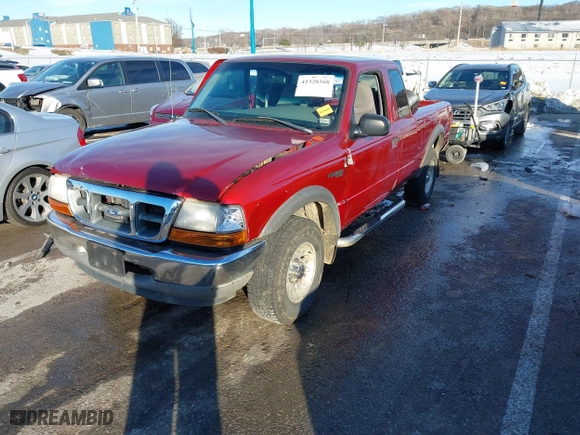 1999 Ford Ranger XLT with VIN 1FTZR15X1XTA90177, listed as a IAAI auction lot 41328368 with 360,832 mi miles. Bid and sale history available at carsss.com. Image 18.