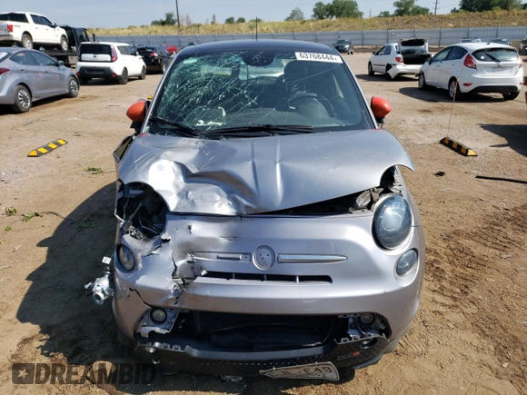 2018 FIAT 500e with VIN 3C3CFFGE2JT374957, listed as a Copart auction lot 63768444 with 39,377 mi miles and Salvage title. Bid and sale history available at DreamBid. Image 5.
