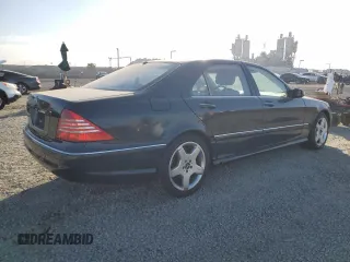 2003 Mercedes-Benz S-Class 5.0L with VIN WDBNG75JX3A376780, listed as a Copart auction lot 83376234 with 202,472 mi miles and Clean Title. Bid and sale history available at carsss.com. Image 3.