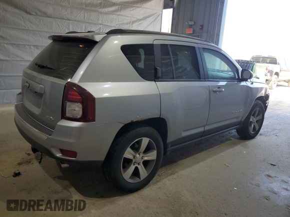 2017 Jeep Compass Latitude with VIN 1C4NJDEB4HD128749, listed as a Copart auction lot 53892245 with 123,549 mi miles and Salvage title. Bid and sale history available at DreamBid. Image 3.