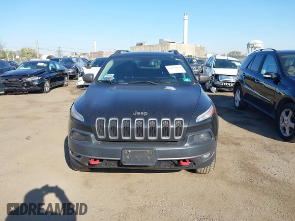 2014 Jeep Cherokee Trailhawk with VIN 1C4PJMBS5EW280598, listed as a IAAI auction lot 42079597 with 171,564 mi miles. Bid and sale history available at carsss.com. Image 12.