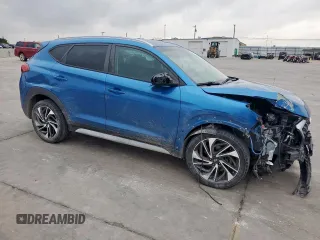 2019 Hyundai Tucson Sport z VIN KM8J33AL5KU861199, wystawiony jako Copart lot #55126555 z przebiegiem 75 432 mil mil oraz Szkoda całkowita • Salvage title. Historia ofert i sprzedaży dostępna na DreamBid. Obrazek 4.