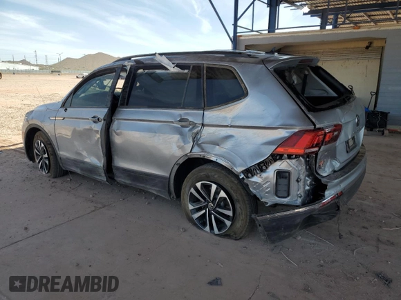 2024 Volkswagen Tiguan S with VIN 3VVRB7AX2RM116026, listed as a Copart auction lot 59060825 with 11,828 mi miles and Salvage title. Bid and sale history available at DreamBid. Image 2.