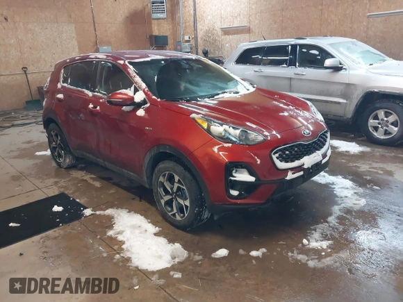 2021 Kia Sportage LX with VIN KNDPMCAC6M7932763, listed as a IAAI auction lot 41572871 with 26,168 mi miles and . Bid and sale history available at carsss.com. Image 1.