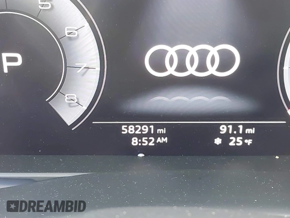 2020 Audi Q7 Premium with VIN WA1AJAF74LD009951, listed as a IAAI auction lot 41418433 with 58,291 mi miles. Bid and sale history available at carsss.com. Image 16.