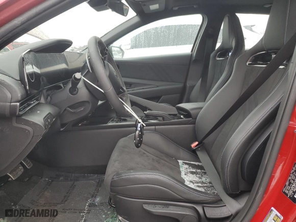 2025 Hyundai Elantra N with VIN KMHLW4DK7SU024981, listed as a Copart auction lot 44024035 with 584 mi miles and Salvage Title. Bid and sale history available at carsss.com. Image 7.