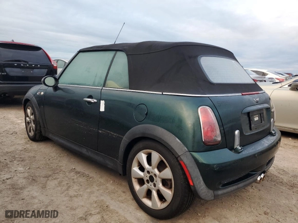 2006 MINI Cooper Convertible S with VIN WMWRH335X6TF87758, listed as a Copart auction lot 74358164 with 0 mi miles and Non Repairable. Bid and sale history available at carsss.com. Image 2.