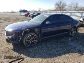 2019 Audi S4 Prestige with VIN WAUC4AF43KA002109, listed as a Copart auction lot 46342264 with 107,240 mi miles and Salvage Title. Bid and sale history available at carsss.com. Image 1.