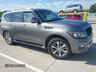 2015 Infiniti QX80 with VIN JN8AZ2NC8F9370971, listed as a IAAI auction lot 40405096 with 71,990 mi miles. Bid and sale history available at carsss.com. Image 1.