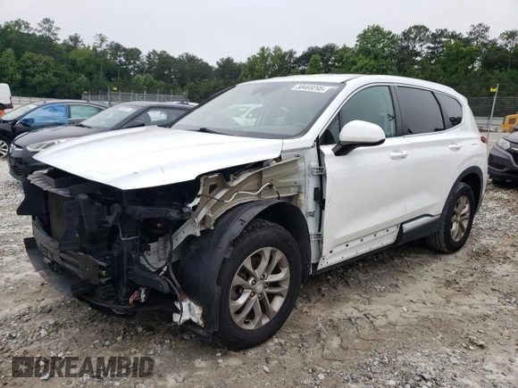 2019 Hyundai Santa Fe SE with VIN 5NMS2CAD2KH001241, listed as a Copart auction lot 58469295 with 111,853 mi miles and Salvage title. Bid and sale history available at DreamBid. Image 1.
