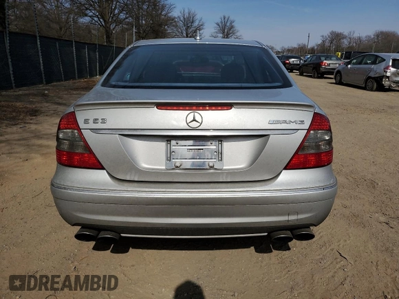 2007 Mercedes-Benz E 63 AMG with VIN WDBUF77X67B040480, listed as a Copart auction lot 47549575 with 206,402 mi miles and Salvage Title. Bid and sale history available at carsss.com. Image 6.