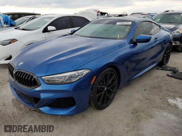 2019 BMW 8 Series M850i xDrive with VIN WBABC4C55KBU96089, listed as a Copart auction lot 77600764 with 25,133 mi miles and Non Repairable. Bid and sale history available at carsss.com. Image 1.