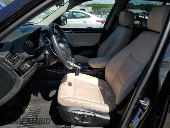 2017 BMW X3 xDrive28i with VIN 5UXWX9C5XH0T01872, listed as a Copart auction lot 53556375 with 142,480 mi miles and Salvage Title. Bid and sale history available at DreamBid. Image 7.