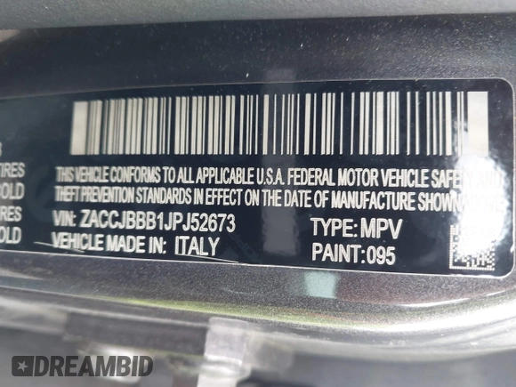 2018 Jeep Renegade Latitude с VIN ZACCJBBB1JPJ52673, выставлен на аукционе IAAI как лот 42270587 с пробегом 88 721 миль миль и . История ставок и продаж доступна на DreamBid. Изображение 9.