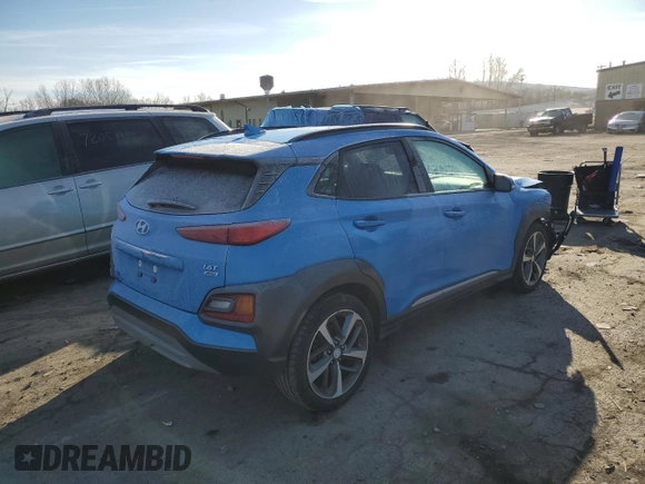 2020 Hyundai Kona Limited with VIN KM8K3CA52LU522505, listed as a Copart auction lot 71314622 with 25,257 mi miles. Bid and sale history available at carsss.com. Image 3.