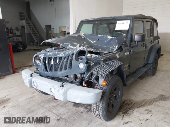 2017 Jeep Wrangler Unlimited Sport with VIN 1C4BJWDG3HL503676, listed as a IAAI auction lot 41953232 with 94,819 mi miles. Bid and sale history available at carsss.com. Image 6.