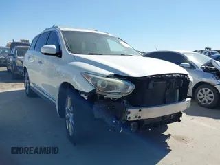 2015 Infiniti QX60 with VIN 5N1AL0MN0FC542915, listed as a IAAI auction lot 41770843 with 159,286 mi miles. Bid and sale history available at carsss.com. Image 1.