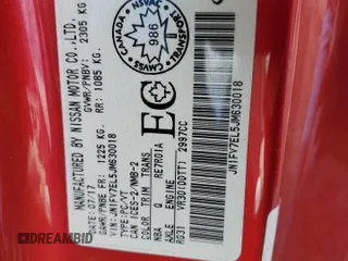 2018 Infiniti Q60 Red Sport 400 with VIN JN1FV7EL5JM630018, listed as a Copart auction lot 45684015 with 39,057 mi miles and Salvage Title. Bid and sale history available at DreamBid. Image 12.