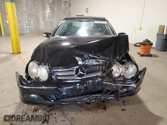 2008 Mercedes-Benz CLK-Class 3.5L with VIN WDBTJ56H08F237826, listed as a Copart auction lot 77552714 with 124,059 mi miles and Salvage Title. Bid and sale history available at carsss.com. Image 5.