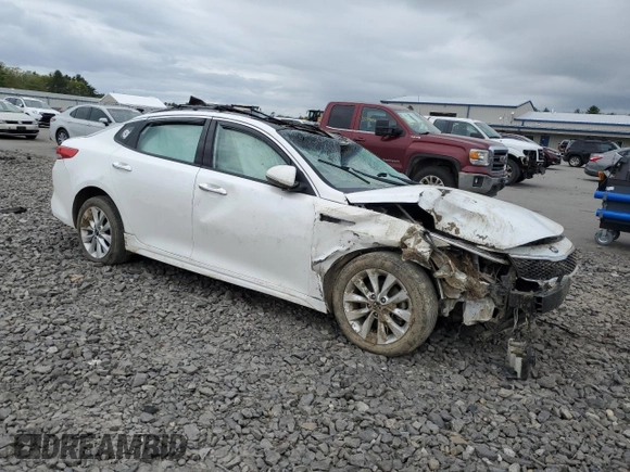 2016 Kia Optima EX with VIN 5XXGU4L39GG091553, listed as a Copart auction lot 56754325 with Not provided miles and Salvage title. Bid and sale history available at DreamBid. Image 4.