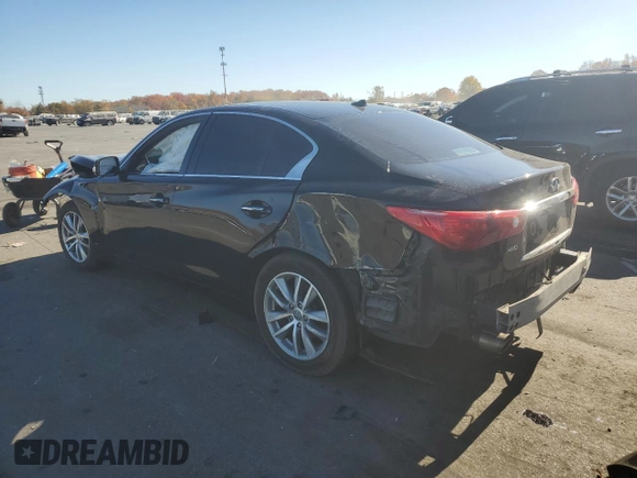 2015 Infiniti Q50 Premium with VIN JN1BV7AR1FM422217, listed as a Copart auction lot 77656424 with Not provided miles and Salvage title. Bid and sale history available at DreamBid. Image 2.