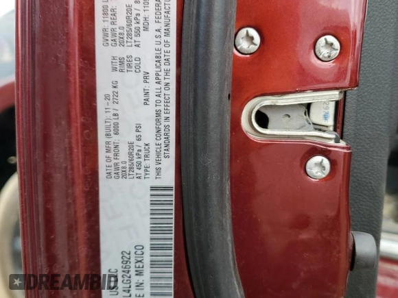 2020 Ram 3500 Laramie with VIN 3C63R3EL4LG246922, listed as a Copart auction lot 76959424 with 0 mi miles and Salvage Title. Bid and sale history available at carsss.com. Image 12.